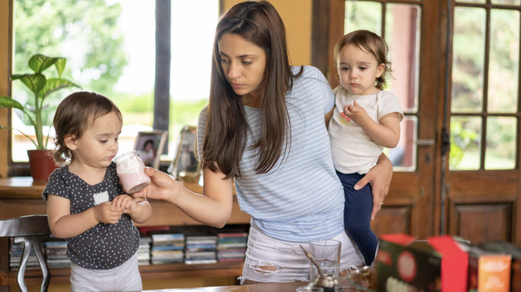matins pressés avec les enfants